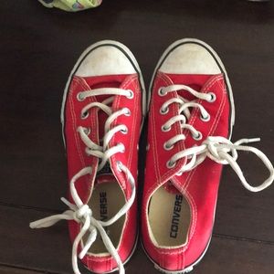 Girls red converse size 1